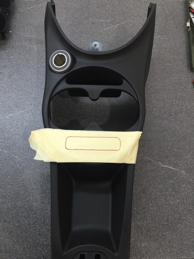 1. Schablone gezeichnet