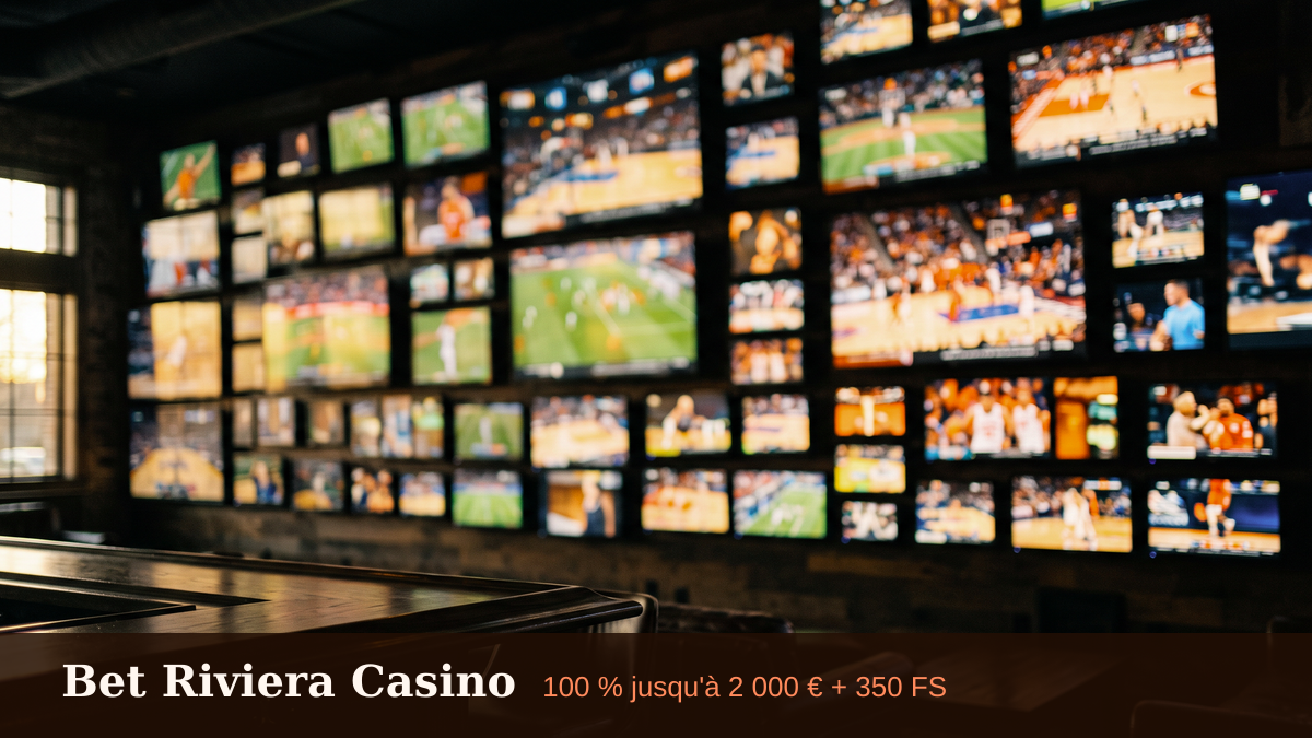 Bet Riviera Casino — bonus de bienvenue 100 % jusqu'à 2 000 € + 350 FS, paiements: Visa, Mastercard, PayPal, Skrill, Neteller